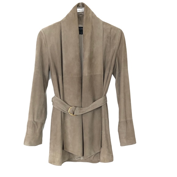 St. John Jackets & Blazers - St. John Tan Suede Belted Jacket
